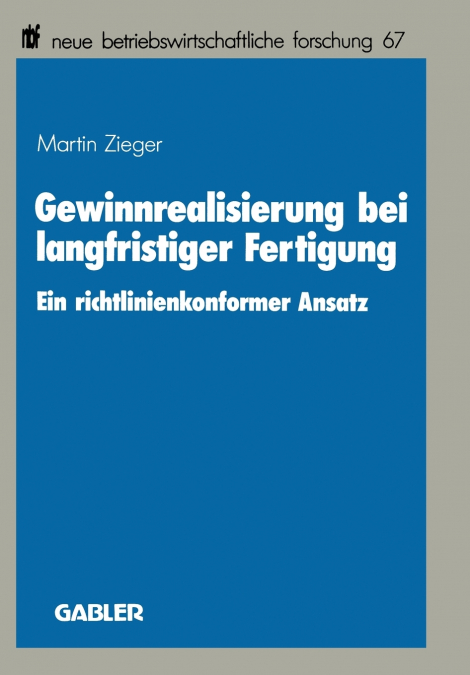 Gewinnrealisierung bei langfristiger Fertigung