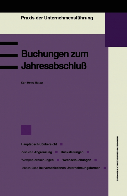 Buchungen Zum Jahresabschluss