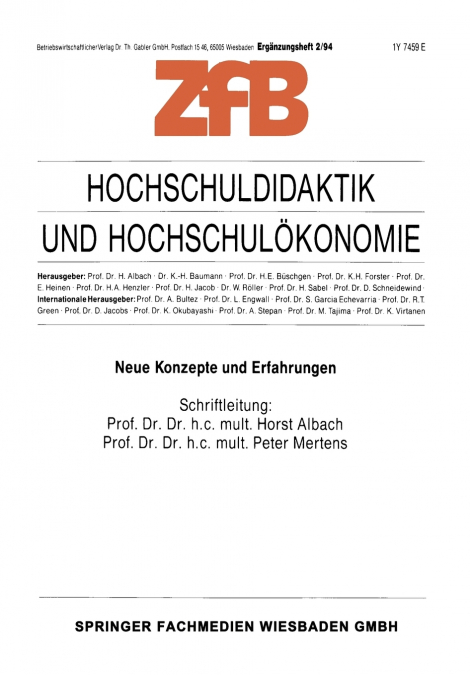 Hochschuldidaktik und Hochschulökonomie