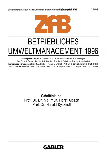 Betriebliches Umweltmanagement 1996