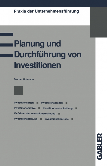 Planung Und Durchfuhrung Von Investitionen