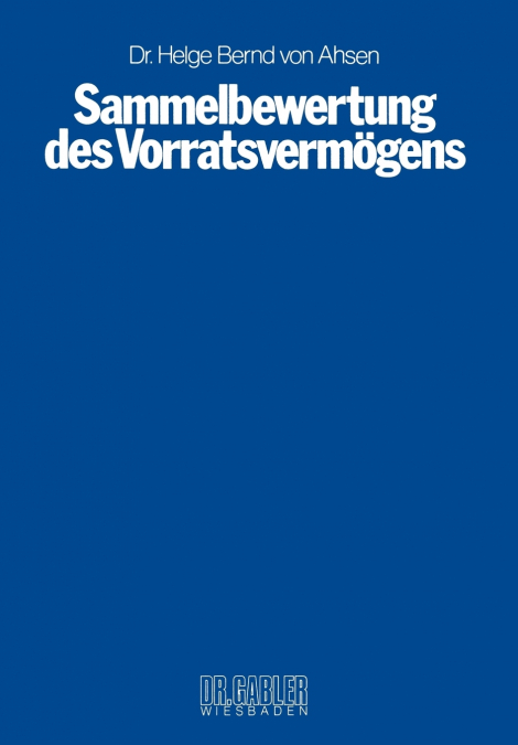 Sammelbewertung des Vorratsvermögens