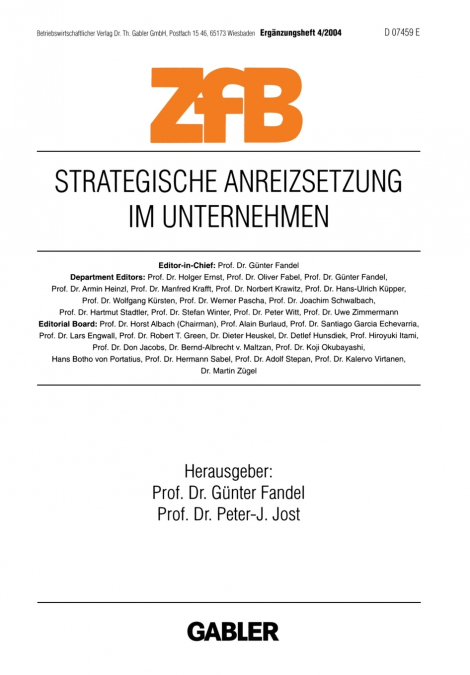 Strategische Anreizsetzung im Unternehmen
