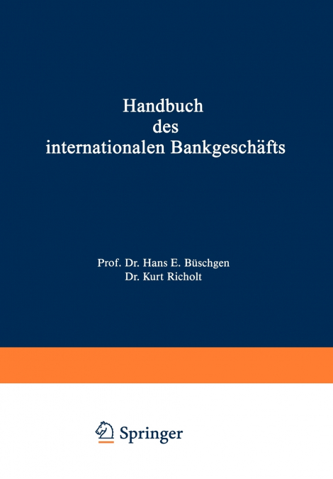 Handbuch des internationalen Bankgeschäfts