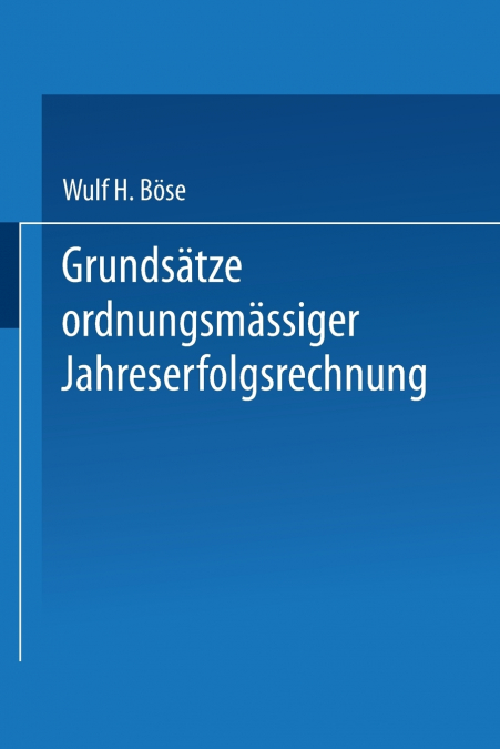Grundsätze ordnungsmäßiger Jahreserfolgsrechnung