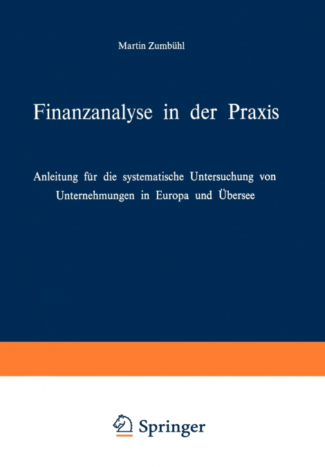 Finanzanalyse in der Praxis
