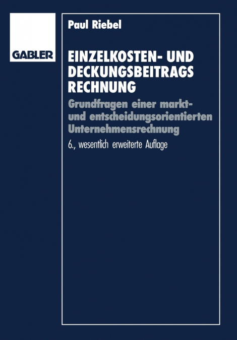 Einzelkosten- und Deckungsbeitragsrechnung