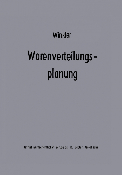Warenverteilungsplanung