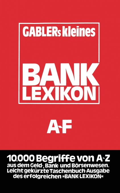 Gablers Kleines Bank Lexikon