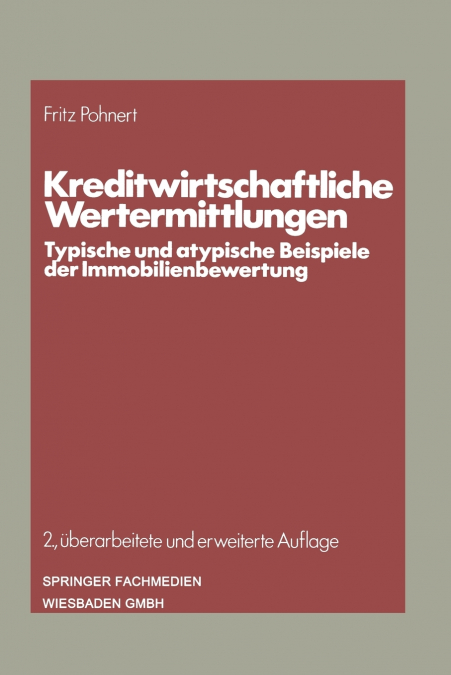 Kreditwirtschaftliche Wertermittlungen