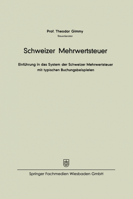 Schweizer Mehrwertsteuer