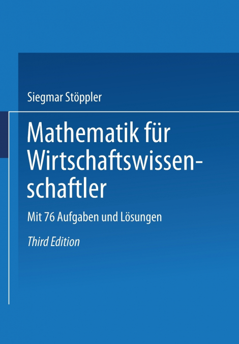 Mathematik Fur Wirtschaftswissenschaftler