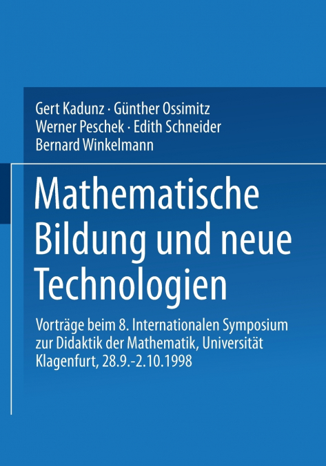 Mathematische Bildung Und Neue Technologien