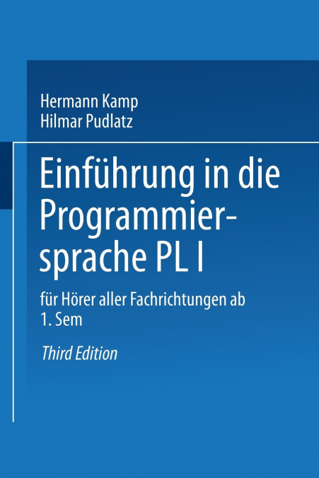 Einfuhrung in Die Programmiersprache PL/I