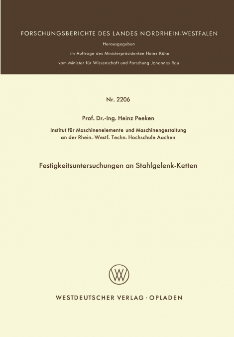 Festigkeitsuntersuchungen an Stahlgelenk-Ketten