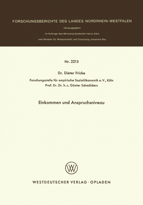 Einkommen und Anspruchsniveau