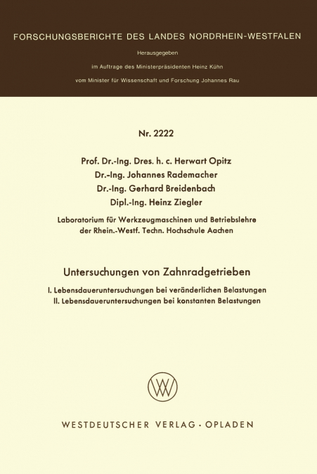 Untersuchungen an Zahnradgetrieben