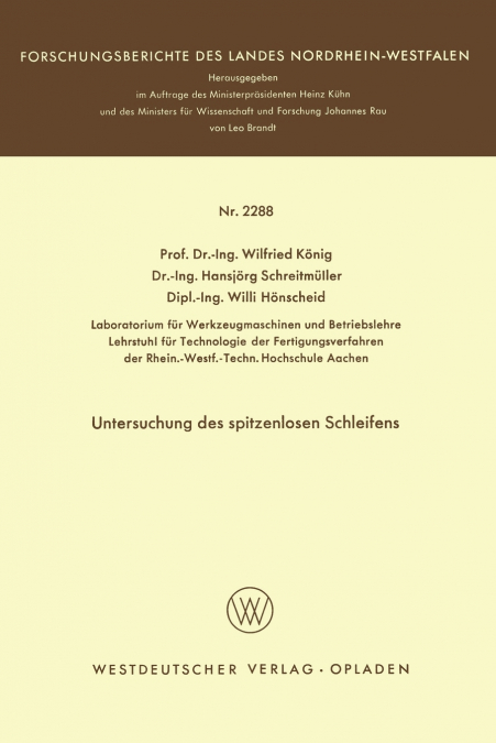 Untersuchung Des Spitzenlosen Schleifens