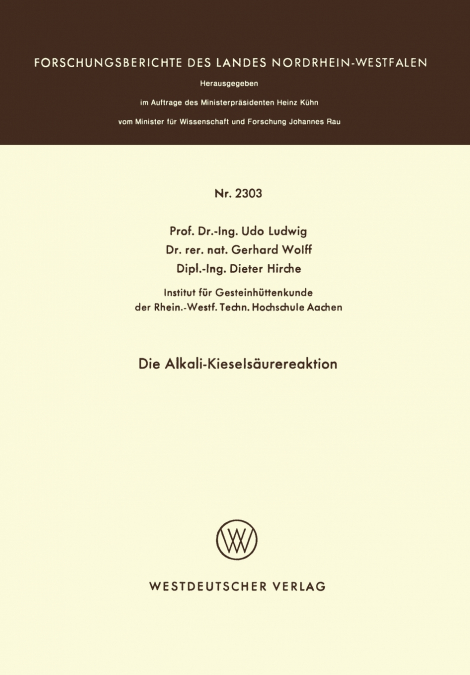 Die Alkali-Kieselsaurereaktion