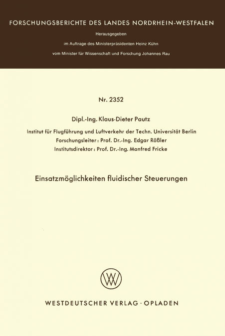 Einsatzmöglichkeiten fluidischer Steuerungen