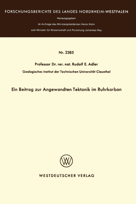 Ein Beitrag zur Angewandten Tektonik im Ruhrkarbon
