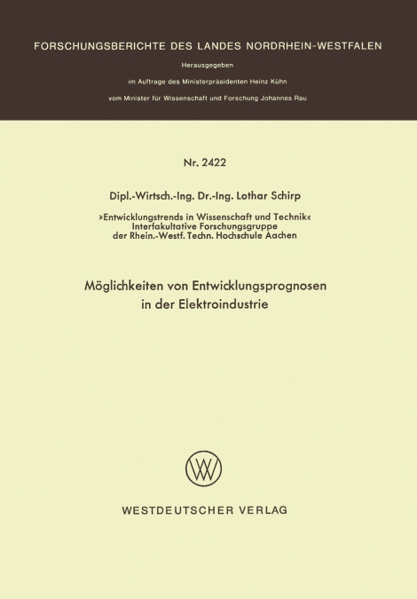 Möglichkeiten von Entwicklungsprognosen in der Elektroindustrie