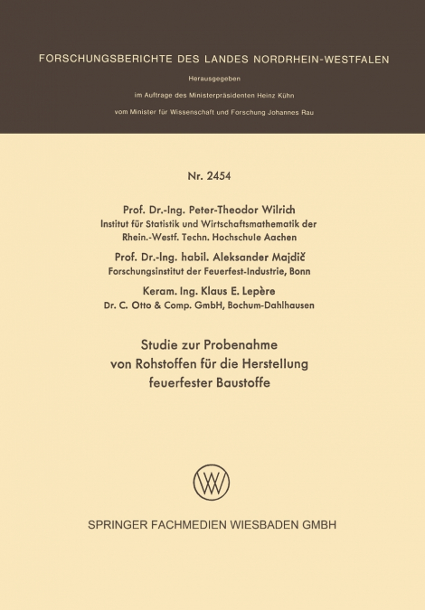 Studie Zur Probenahme Von Rohstoffen Fur Die Herstellung Feuerfester Baustoffe