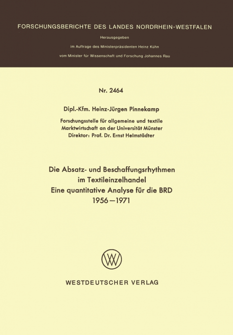 Die Absatz- und Beschaffungsrhythmen im Textileinzelhandel