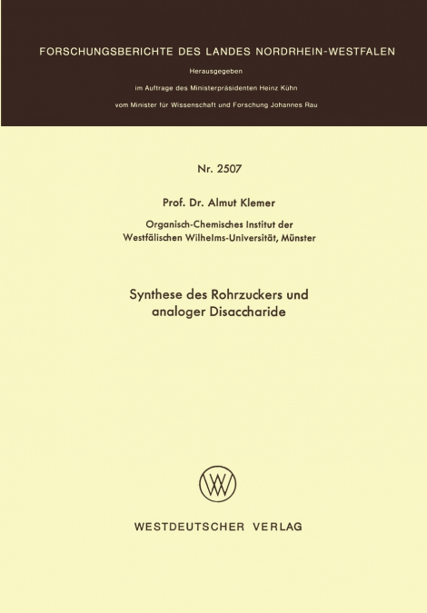 Synthese des Rohrzuckers und analoger Disaccharide