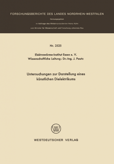 Untersuchungen zur Darstellung eines künstlichen Dielektrikums