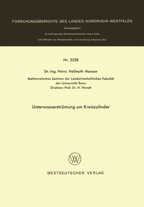 Unterwasserstromung Um Kreiszylinder