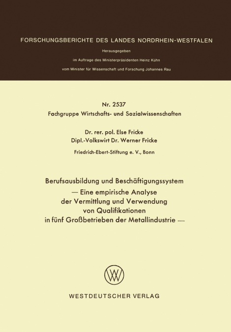 Berufsausbildung und Beschäftigungssystem