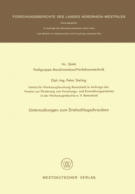 Untersuchungen zum Drehschlagschrauben