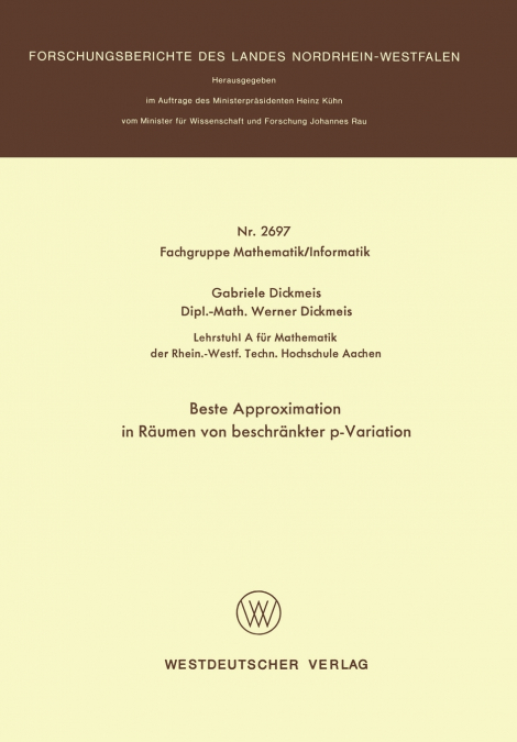 Beste Approximation in Räumen von beschränkter p-Variation