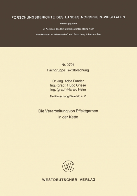 Die Verarbeitung von Effektgarnen in der Kette