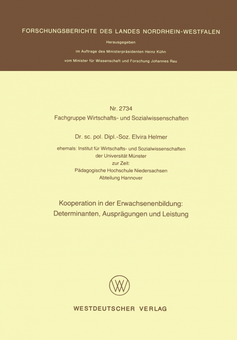 Kooperation in der Erwachsenenbildung
