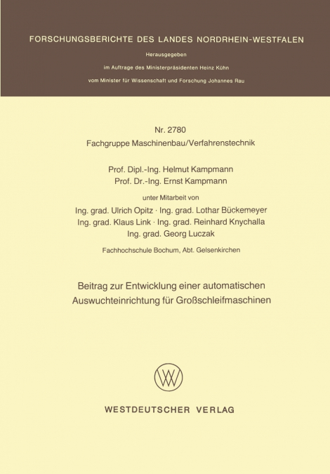 Beitrag zur Entwicklung einer automatischen Auswuchteinrichtung für Großschleifmaschinen