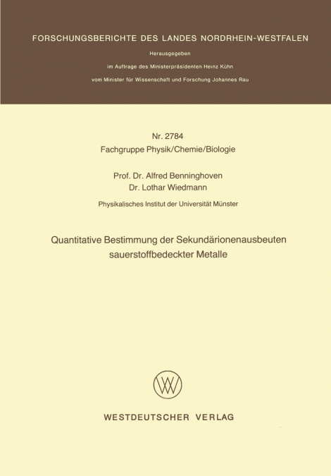 Quantitative Bestimmung der Sekundärionenausbeuten sauerstoffbedeckter Metalle