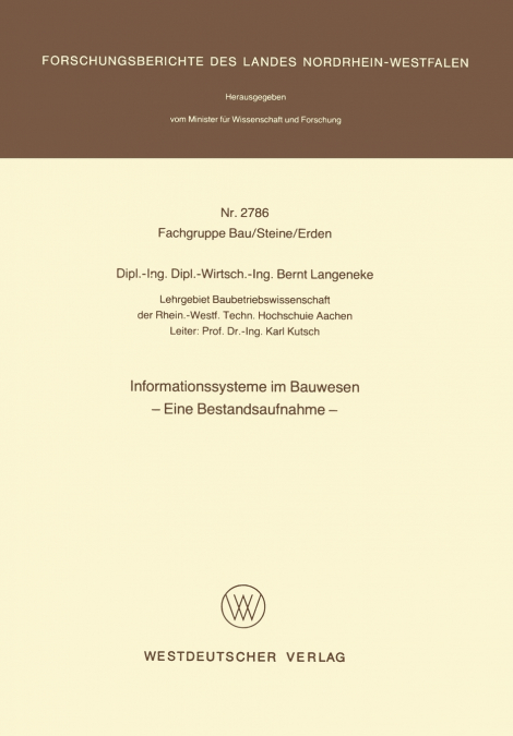 Informationssysteme Im Bauwesen