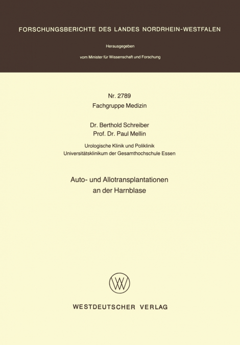 Auto- und Allotransplantationen an der Harnblase