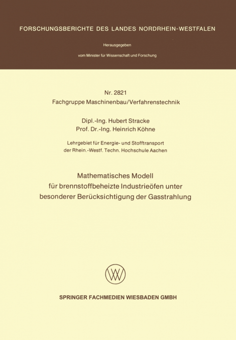 Mathematisches Modell für brennstoffbeheizte Industrieöfen unter besonderer Berücksichtigung der Gasstrahlung