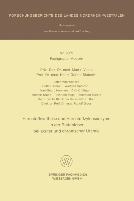 Harnstoffsynthese Und Harnstoffzyklusenzyme in Der Rattenleber Bei Akuter Und Chronischer Uramie