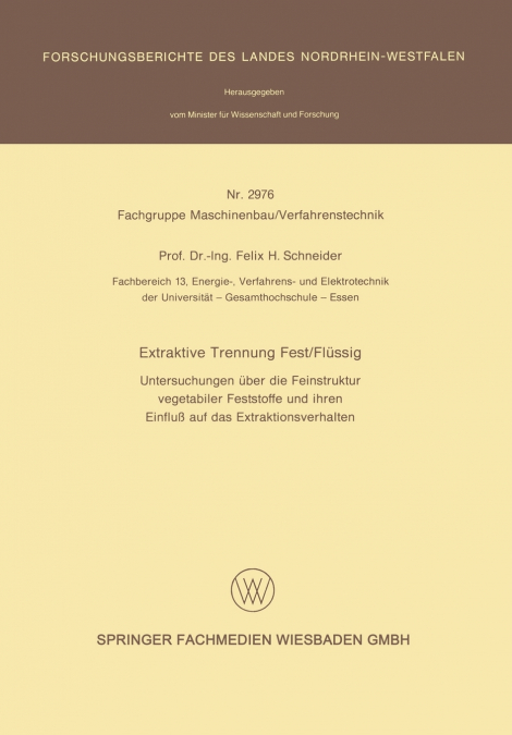 Extraktive Trennung Fest/Flussig