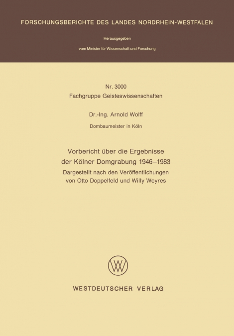 Vorbericht Uber Die Ergebnisse Der Kolner Domgrabung 1946 1983