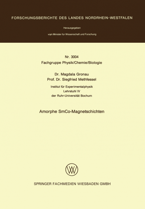 Amorphe SmCo-Magnetschichten