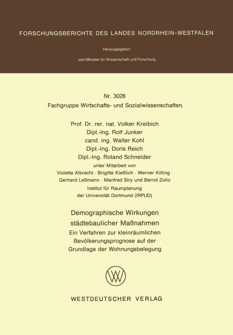 Demographische Wirkungen städtebaulicher Maßnahmen