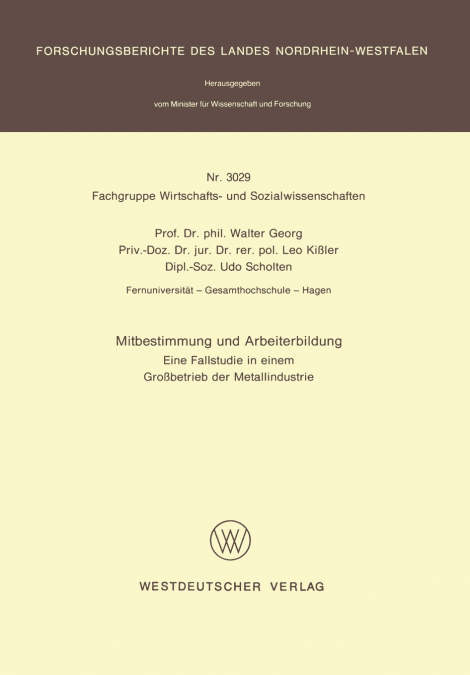Mitbestimmung und Arbeiterbildung