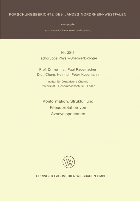 Konformation, Struktur Und Pseudorotation Von Azacyclopentanen