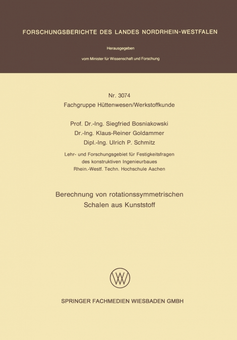 Berechnung Von Rotationssymmetrischen Schalen Aus Kunststoff