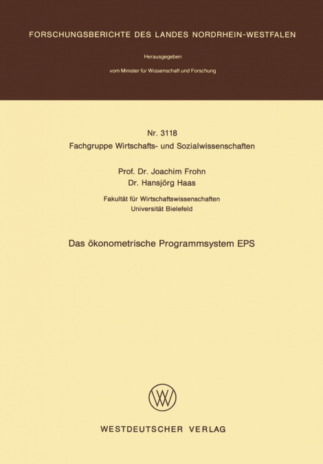 Das Okonometrische Programmsystem EPS